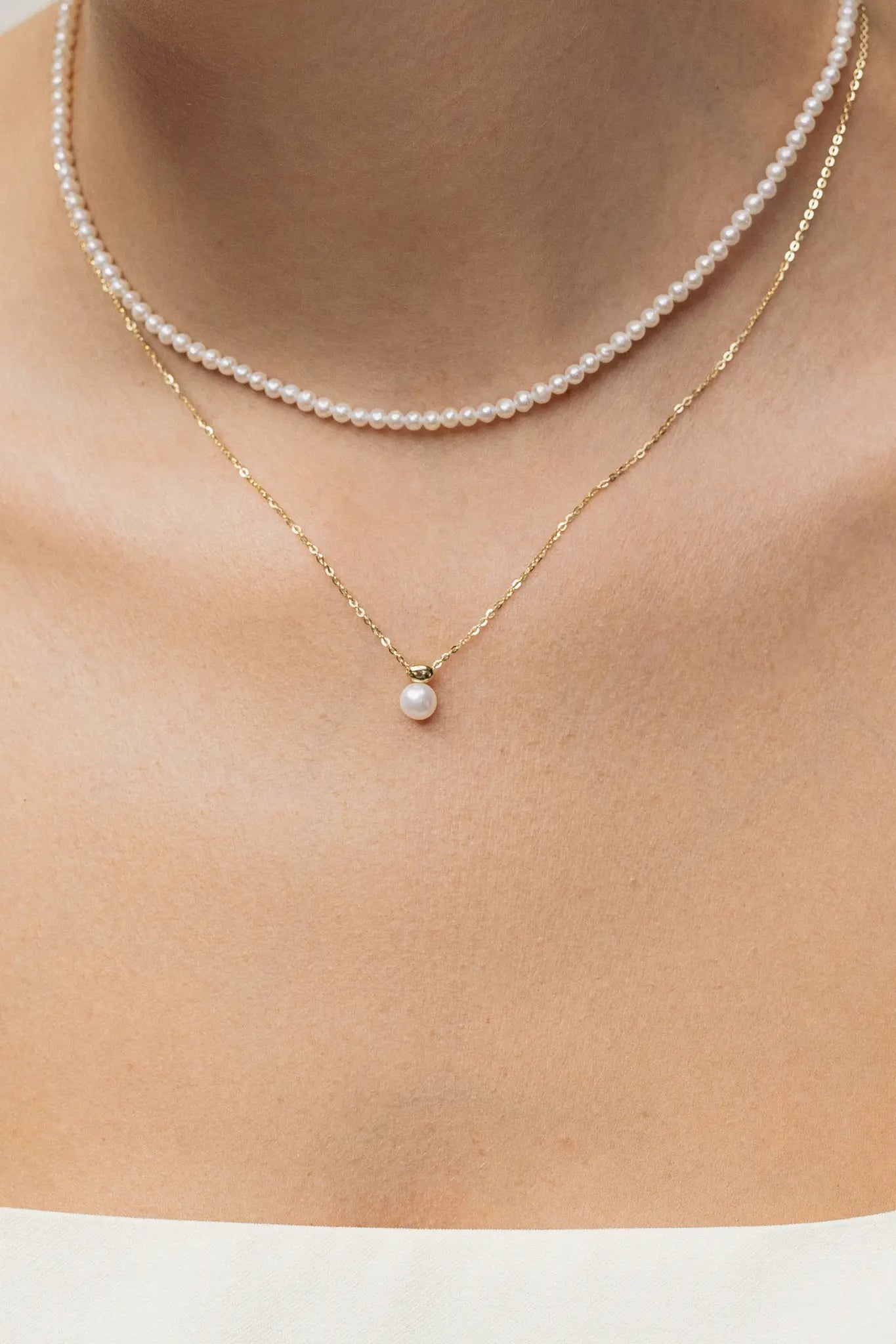 Lant Argint Pearl Drop LisaConcept