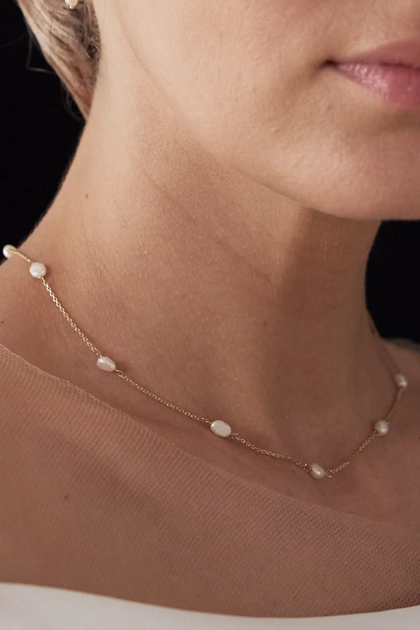 Lanț Aur Freshwater Pearls LisaConcept